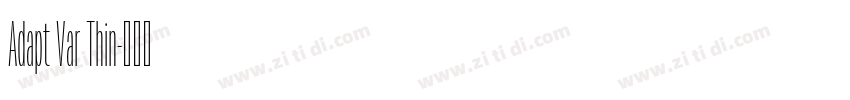 Adapt Var Thin字体转换